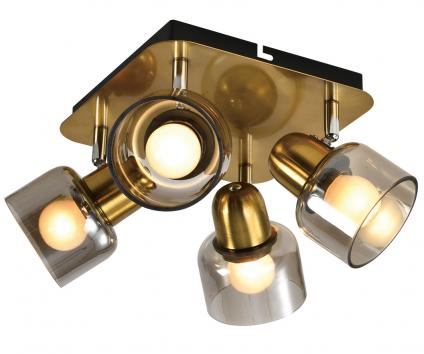 Спот 21810/4 BRASS латунь 4x40W E27 h135, 24